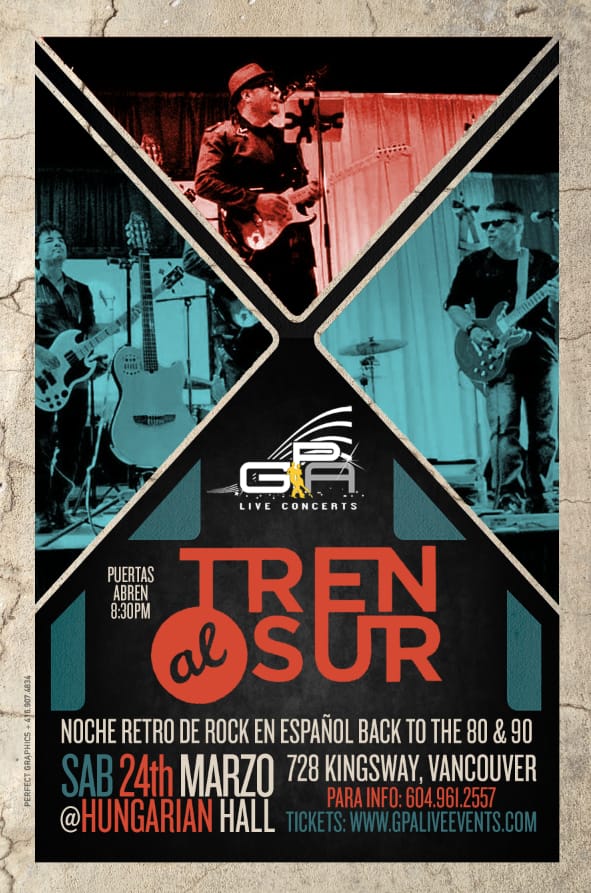 Noche Retro Rock en Espanol con Tren al Sur