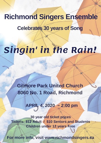 The Richmond Singers Ensemble presents: Singin’ in the Rain! 