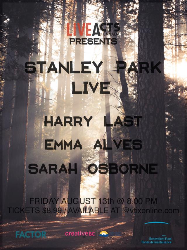 LA Canada Presents Stanley Park Live - Feat Harry Last + Emma Alves + Sarah Osborne