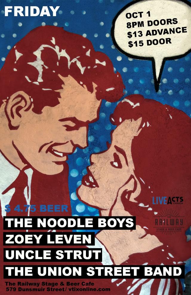 SOLD OUT The Noodle Boys With Special Guests Zoey Leven + Uncle Strut + The Union Street Band