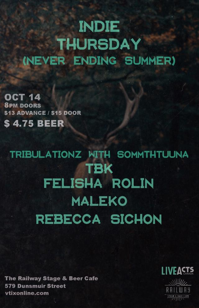 Never Ending Summer, feat. Tribulationz with smoothtuuna + TBK (The Blind Kid) + Felisha Rolin + Maleko + Rebecca Sichon