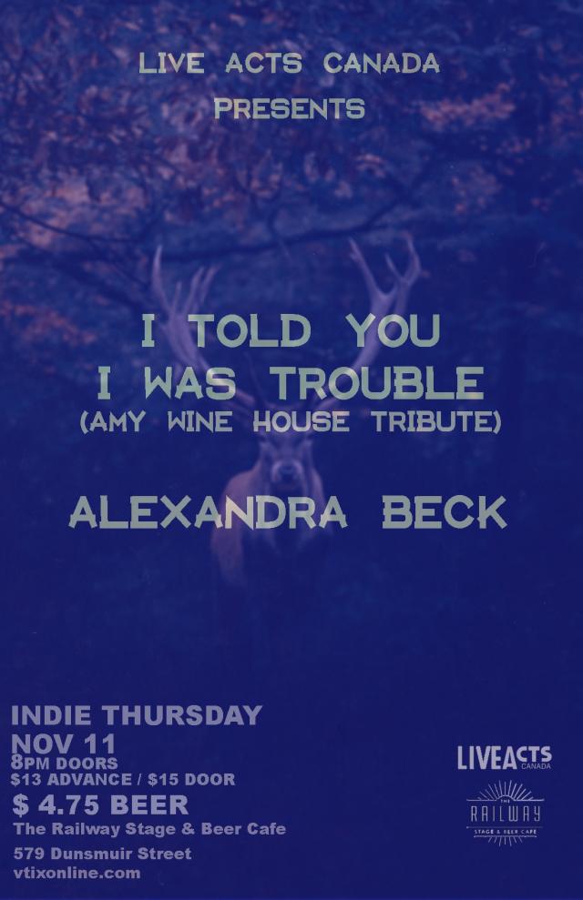 I Told You I was Trouble: An Amy Winehouse Tribute With Special Guests Alexandra Beck