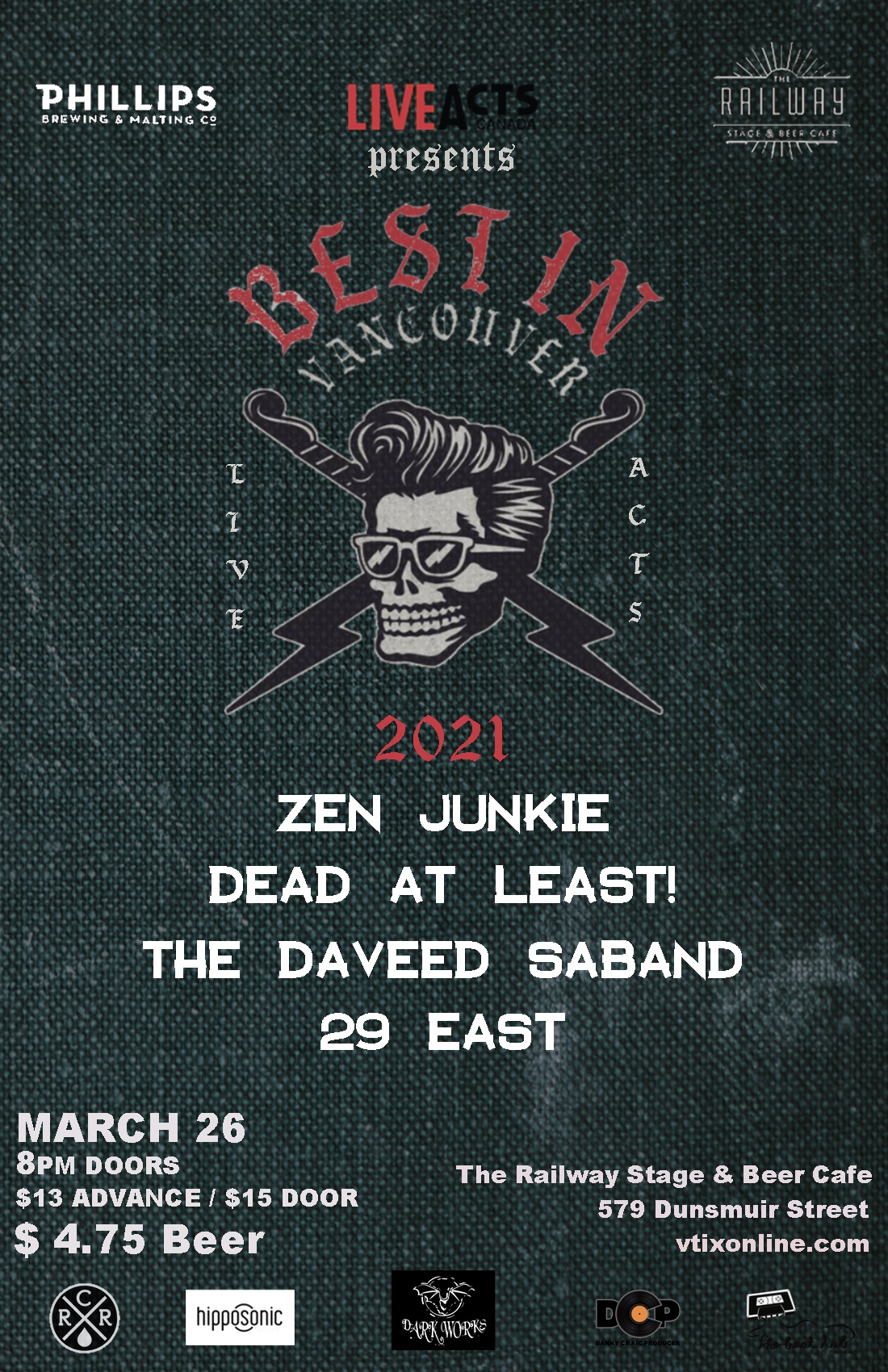 Best In Vancouver 2021, feat - 29 East + The Daveed Saband + Dead At Least! + Zen Junkie  
