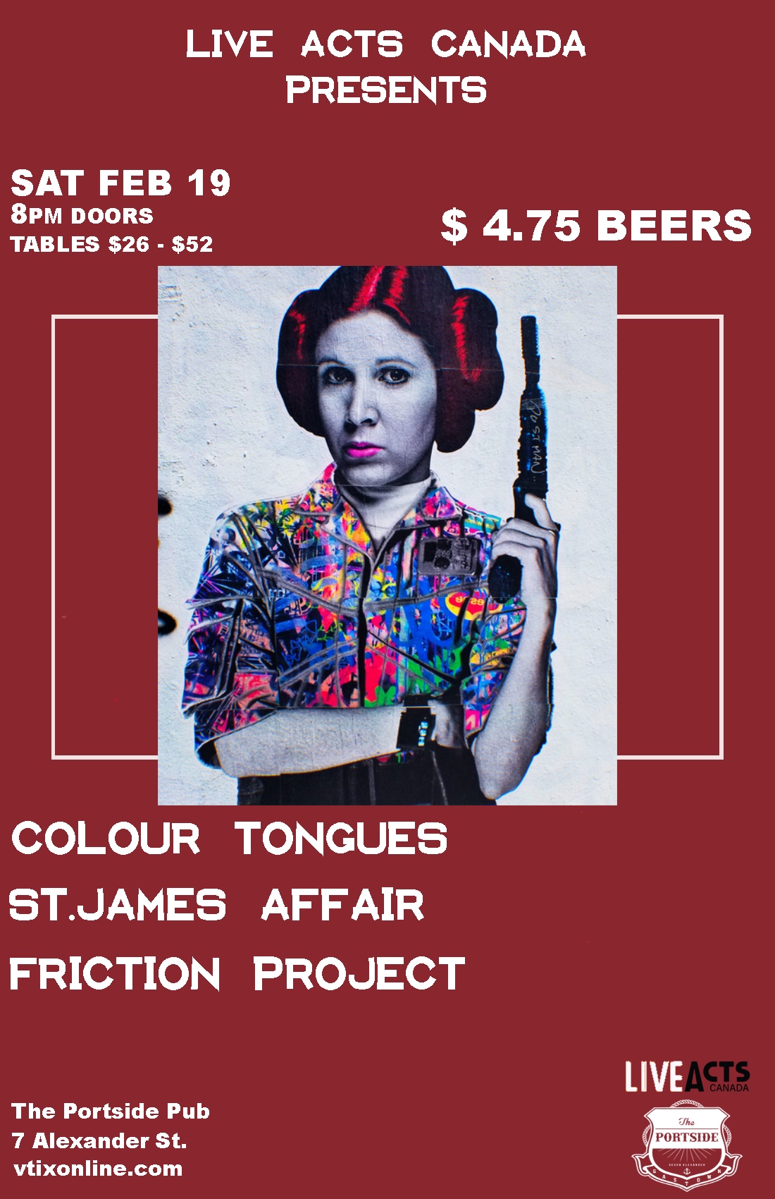 Colour Tongues With Special Guests St. James Affair + Friction Project 
