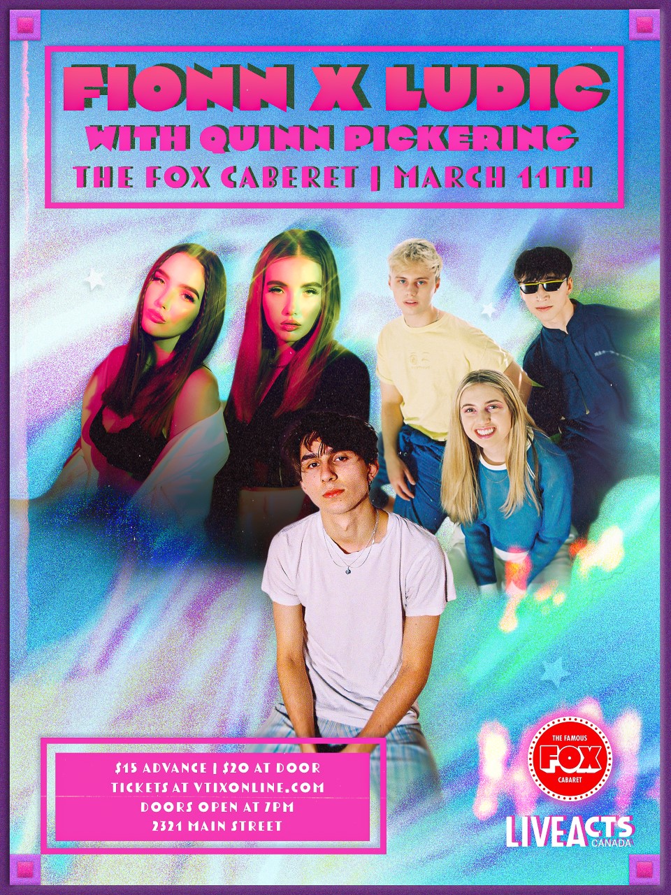 Fionn With Special Guests, Ludic + Quinn Pickering