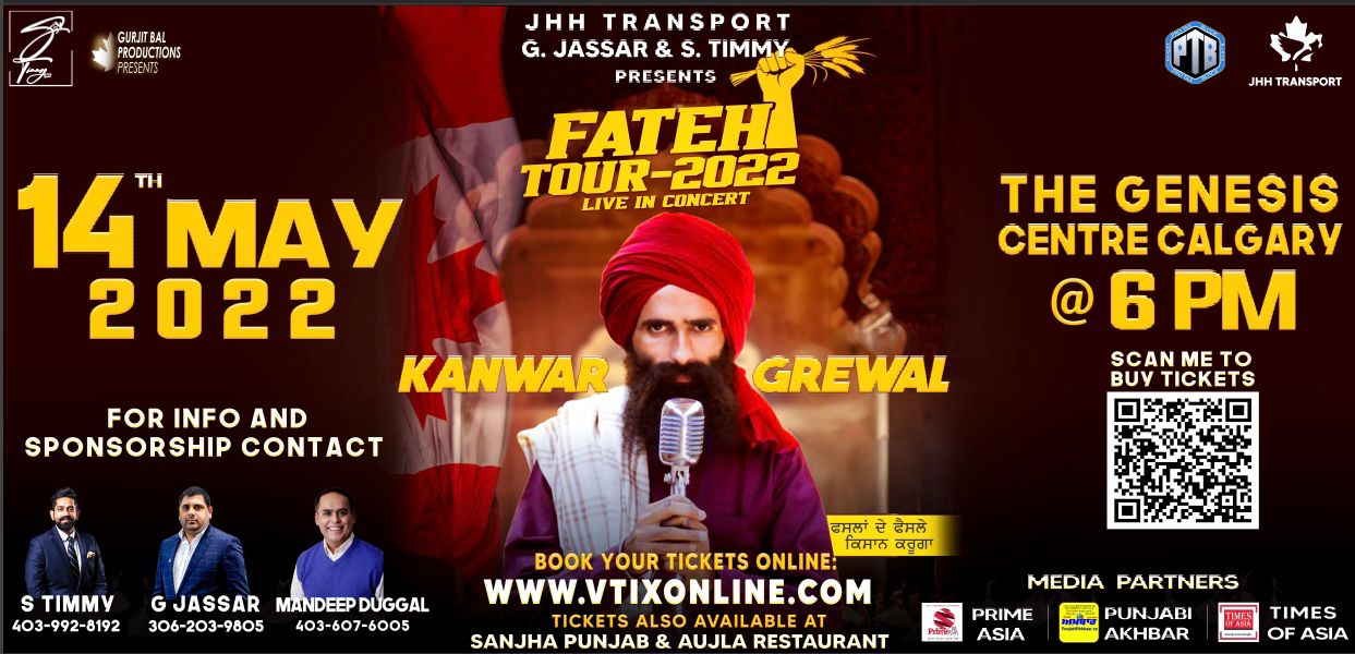 KANWAR GREWAL - Fateh Tour CALGARY  Canada 2022