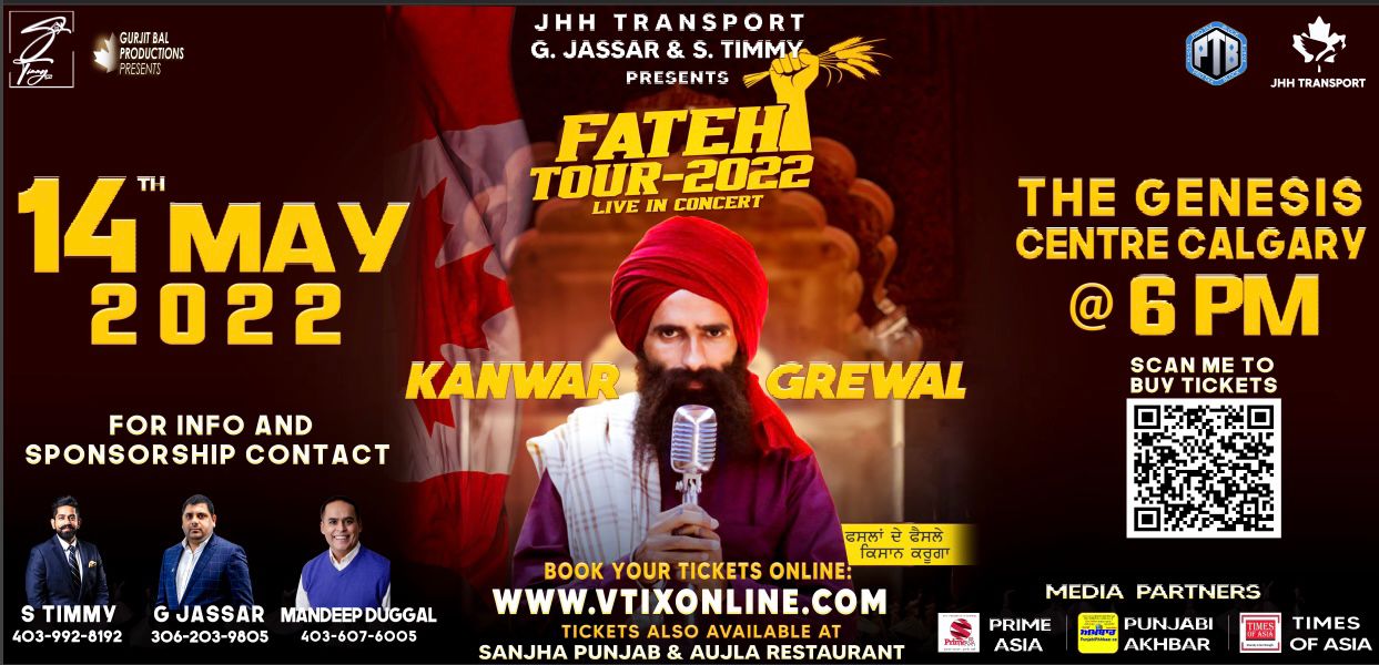 KANWAR GREWAL - Fateh Tour CALGARY Canada 2022