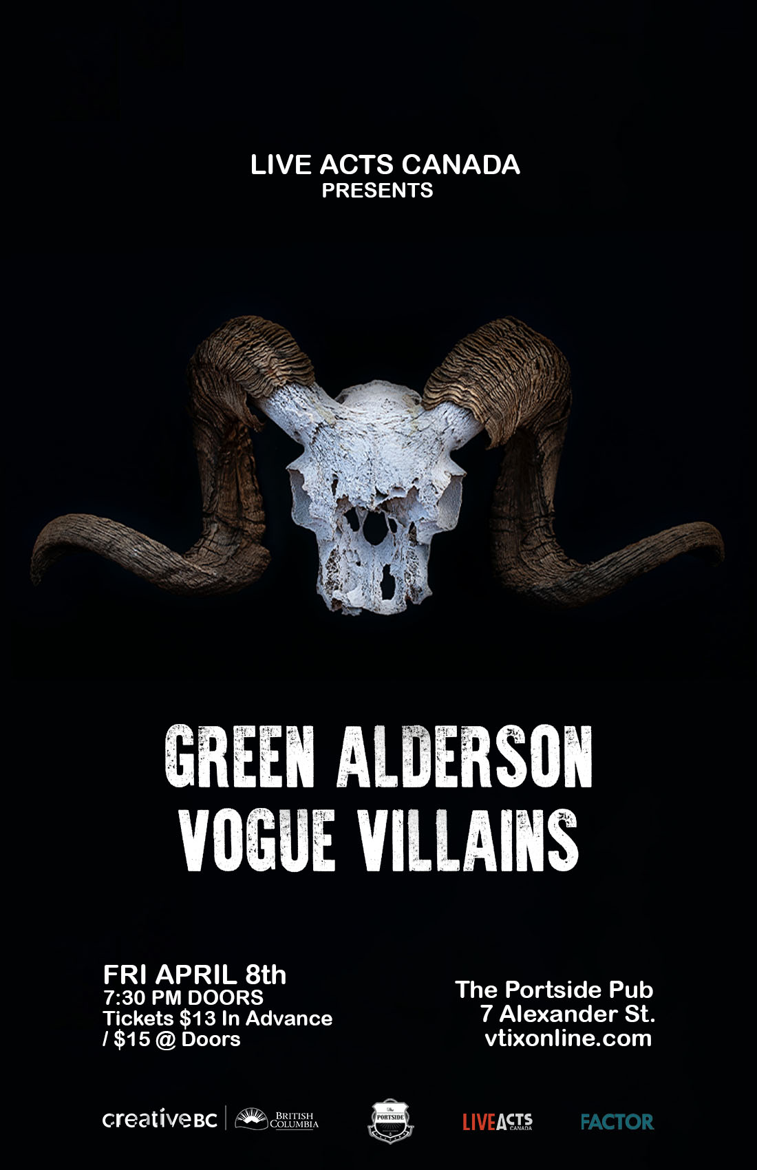 Green Alderson With Special Guest Vogue Villains
