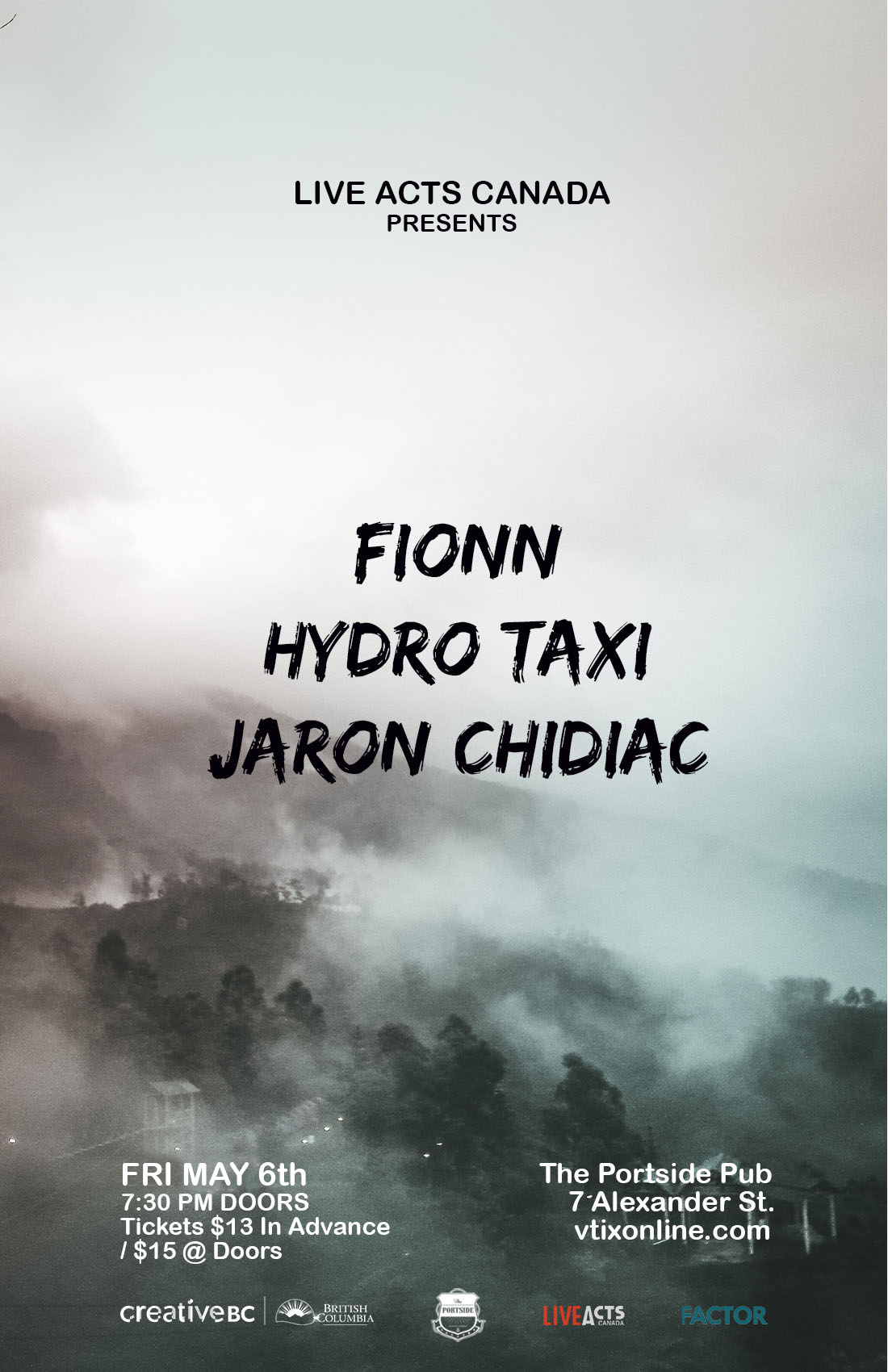 Fionn With Special Guests, HydroTaxi and Jaron Chidiac