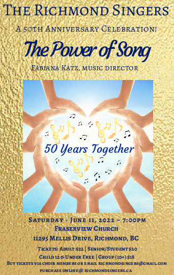 The Richmond Singers presents: The Power Of Song, 50 Years Together