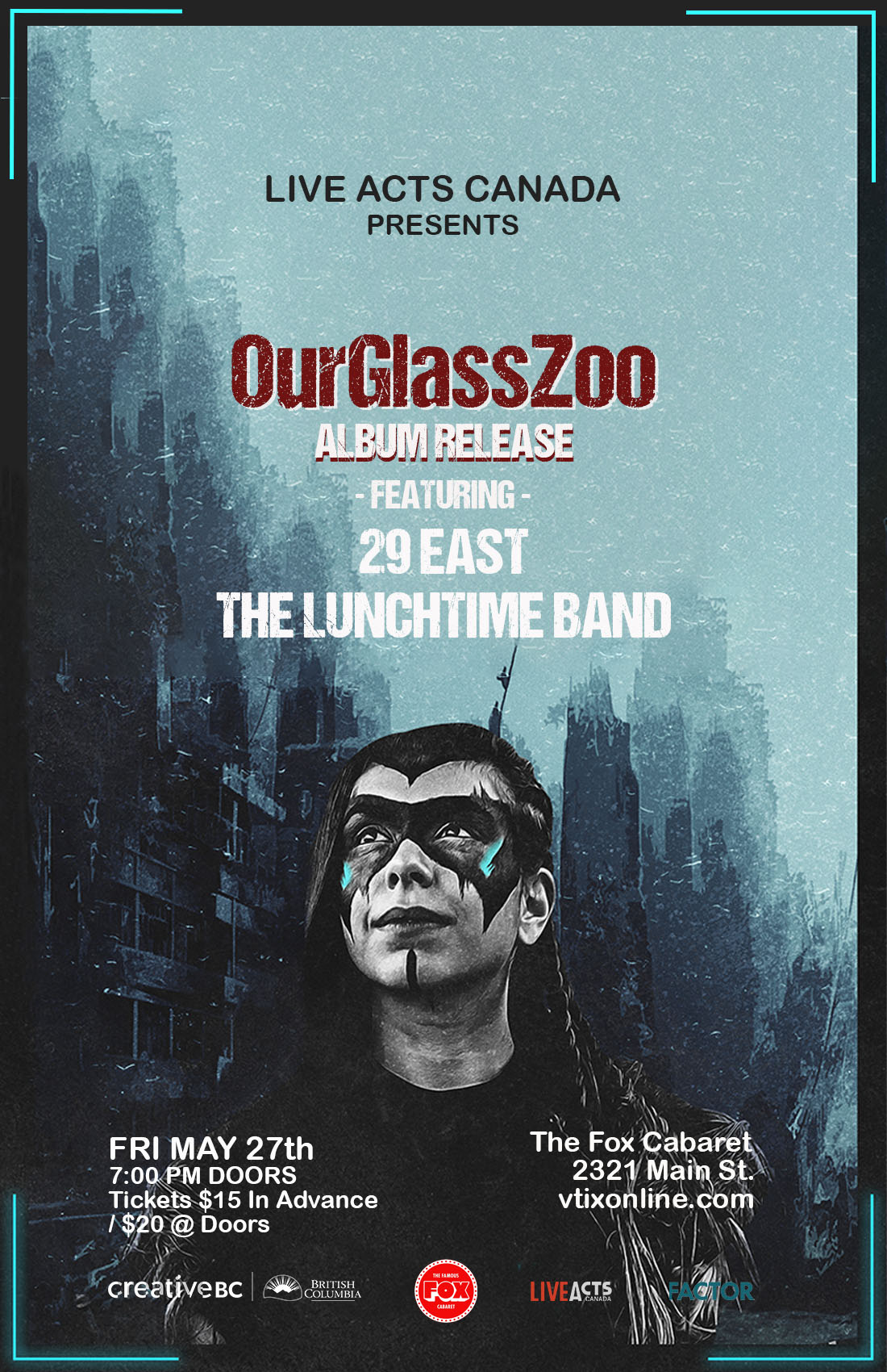 OurGlassZoo Album Release with Special Guests 29 East + The Lunchtime Band