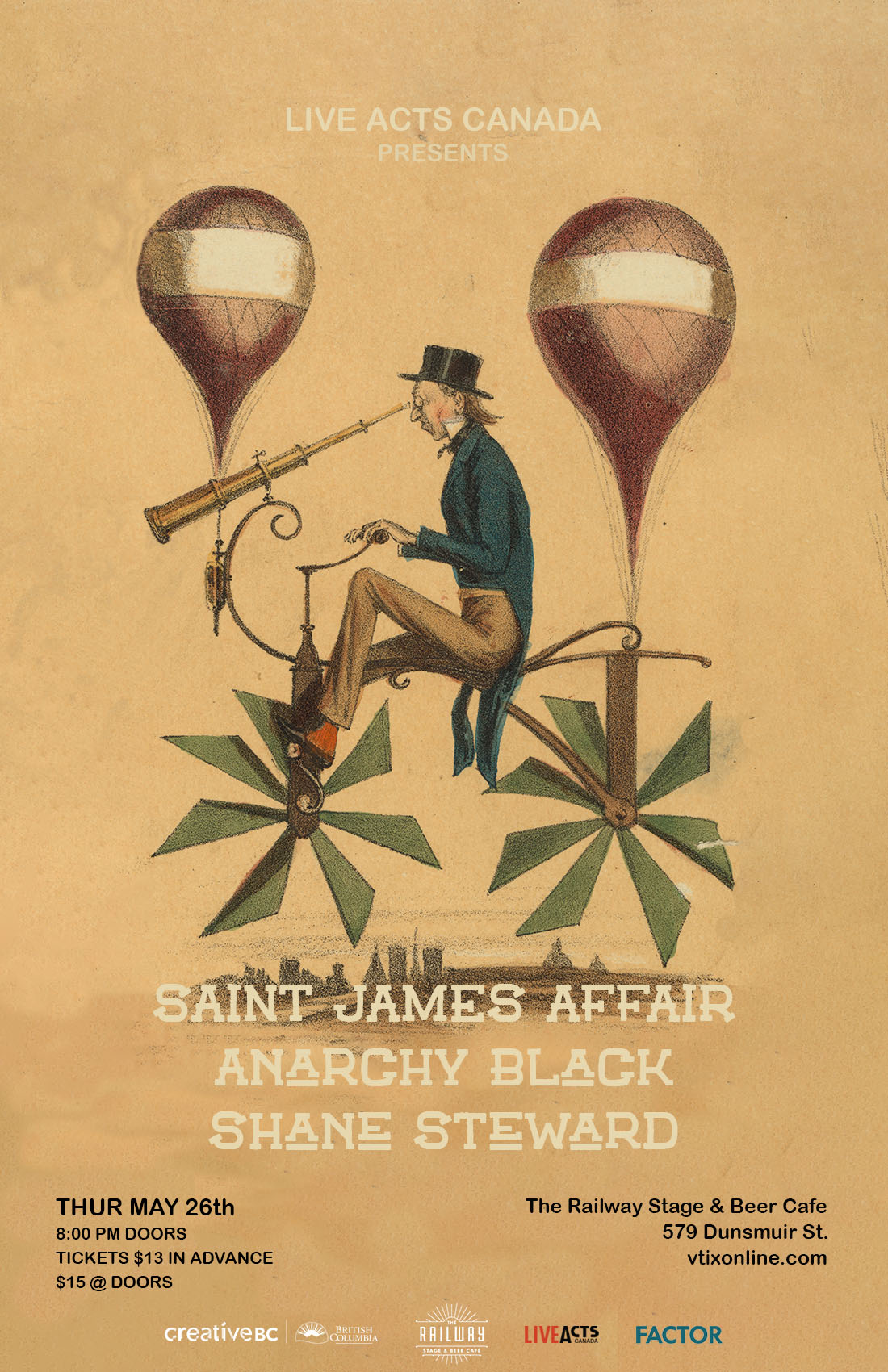 Saint James Affair With Special Guests, Anarchy Black, and Shane Steward