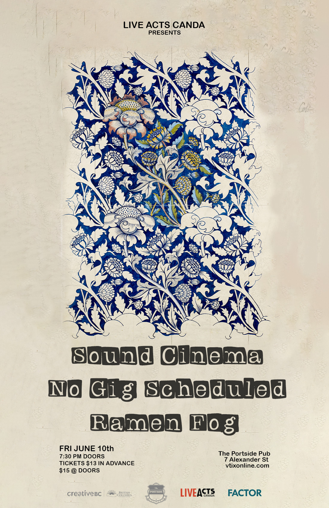 Sound Cinema With Special Guests, No Gig Scheduled, and Ramen Fog