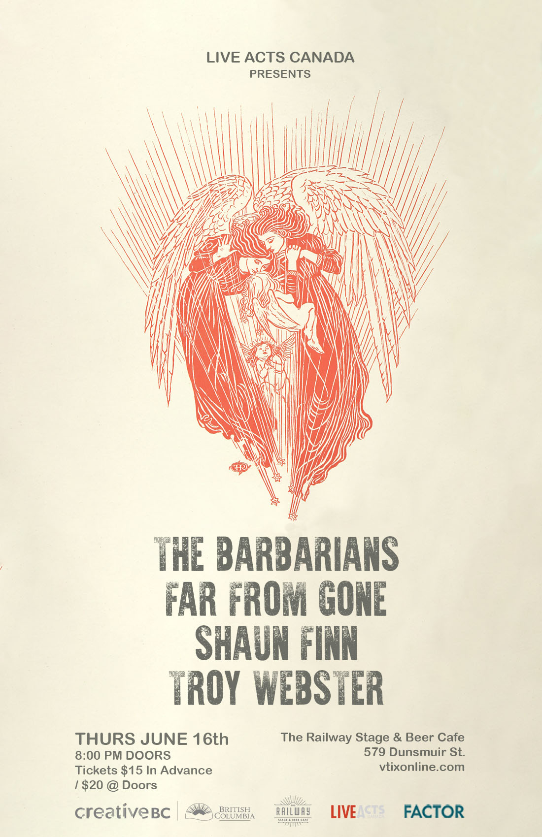 The Barbarians With Special Guests, Far From Gone, Shaun Finn, and Troy Webster