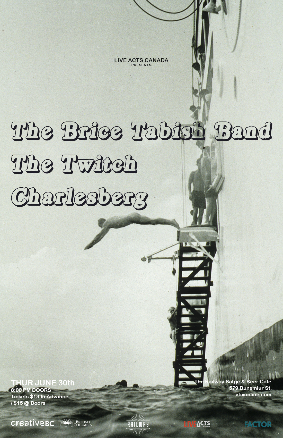 The Brice Tabish Band With Special Guests, The Twitch, and Charlesberg