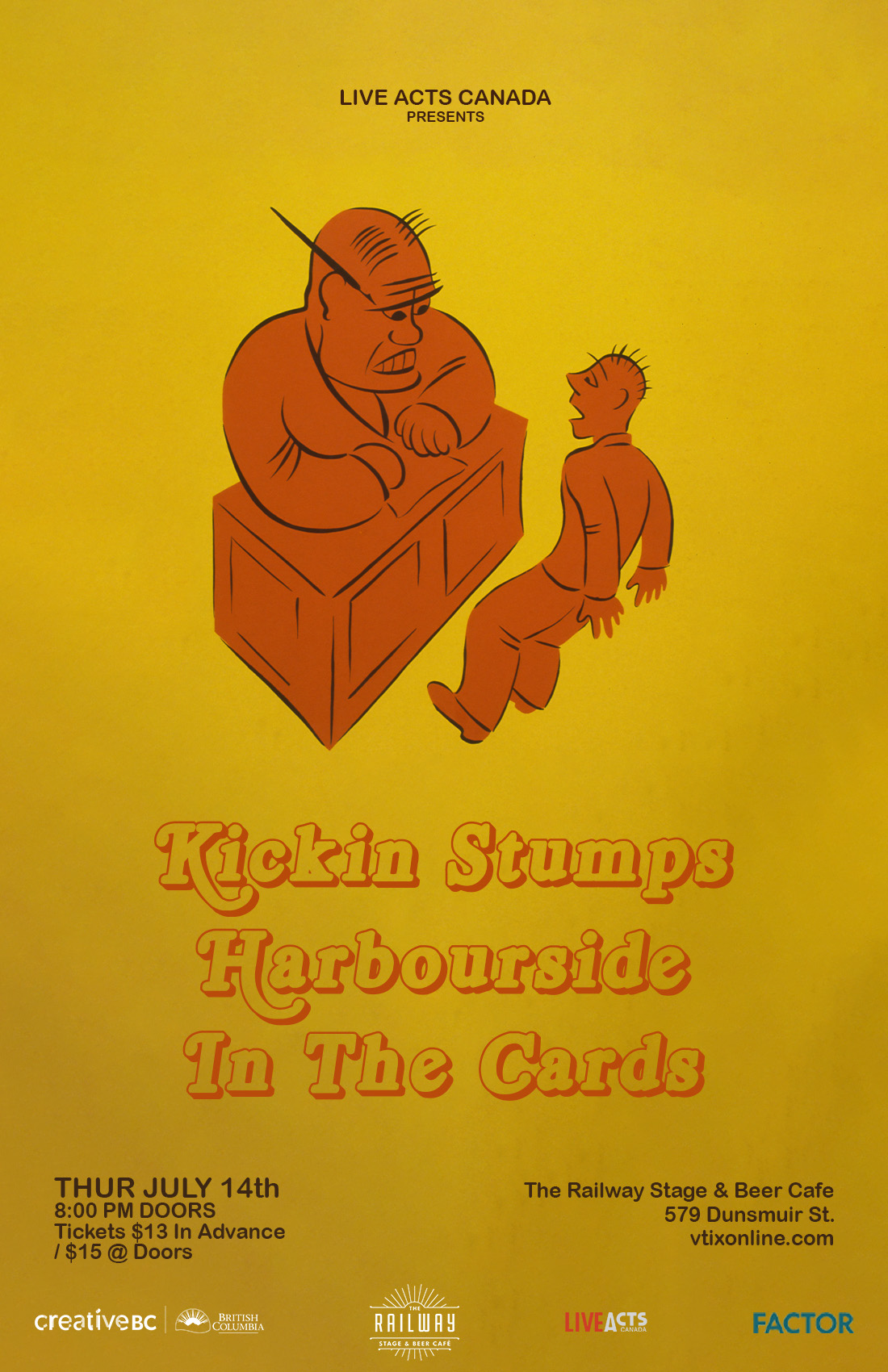 Kickin Stumps With Special Guests, Fomites, Harbourside, and In The Cards 