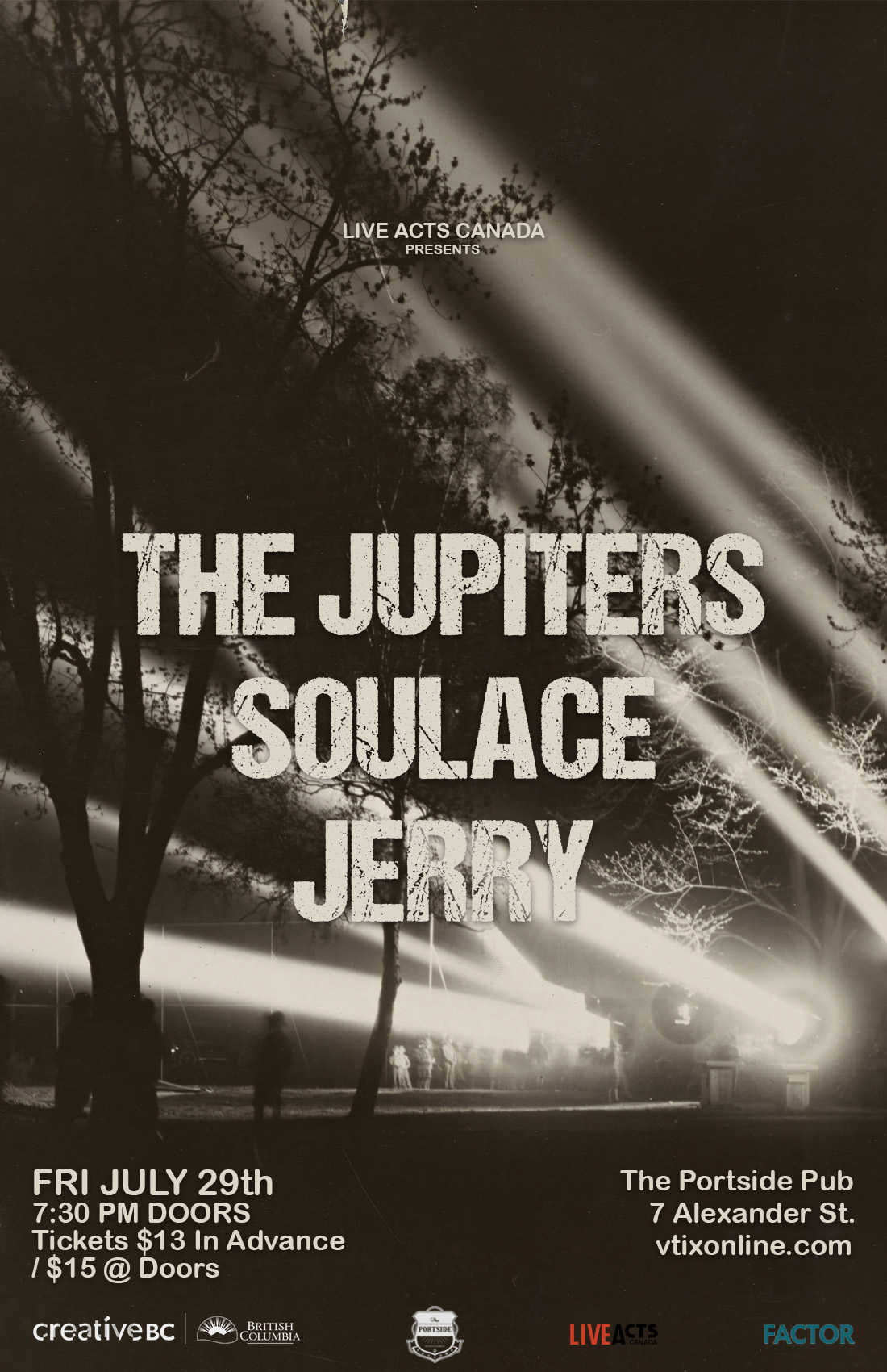 The Jupiters With Special Guests Soulace and JERRY
