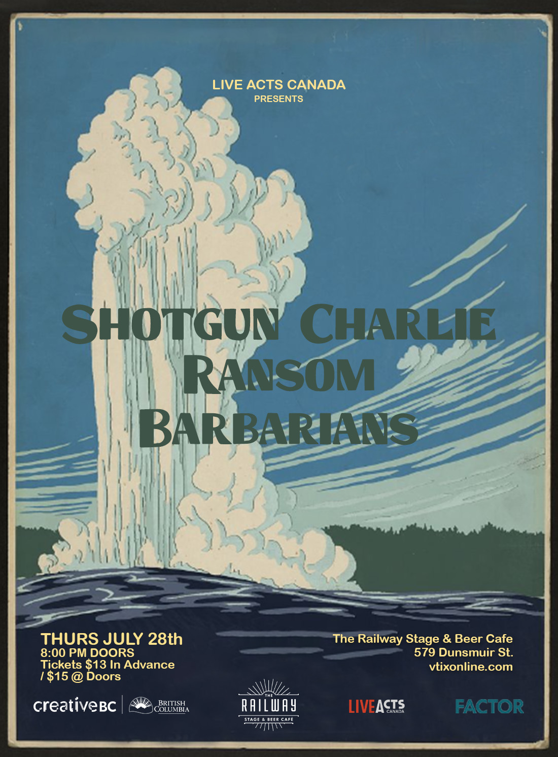 Shotgun Charlie With Special Guests, Ransom and Barbarians
