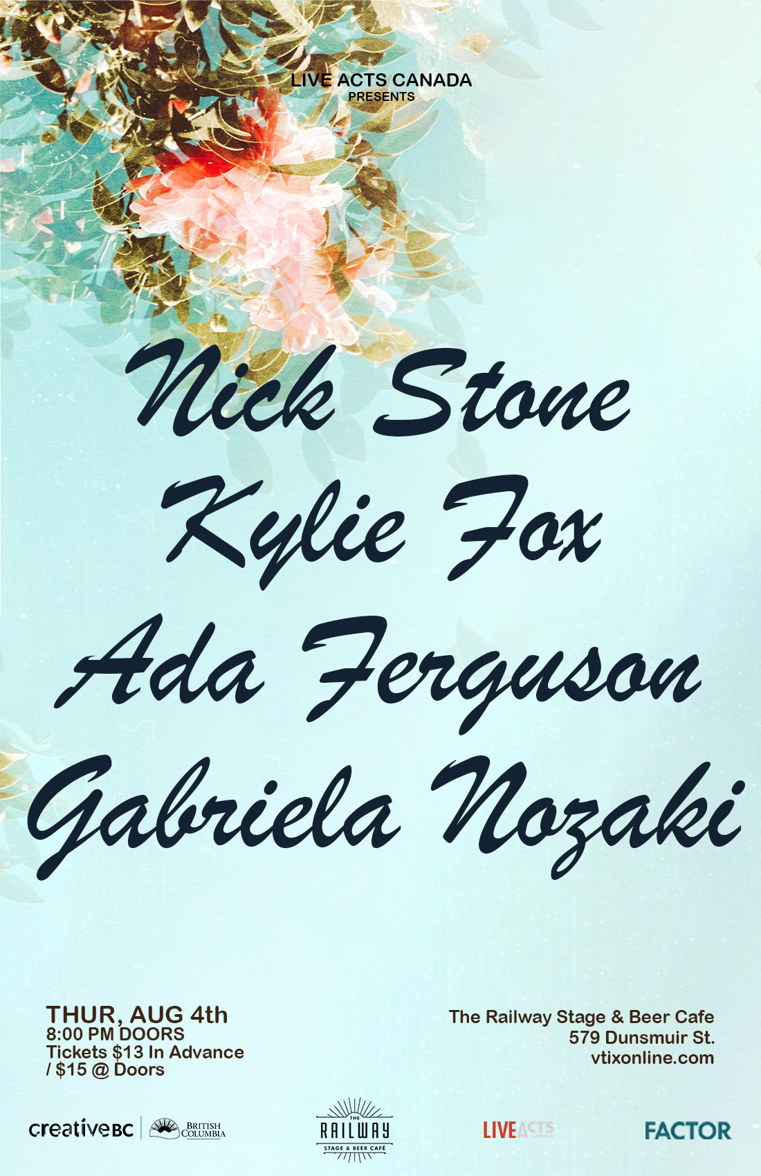 Nick Stone with Special Guests Kylie Fox, Ada Ferguson, and Gabriela Nozaki