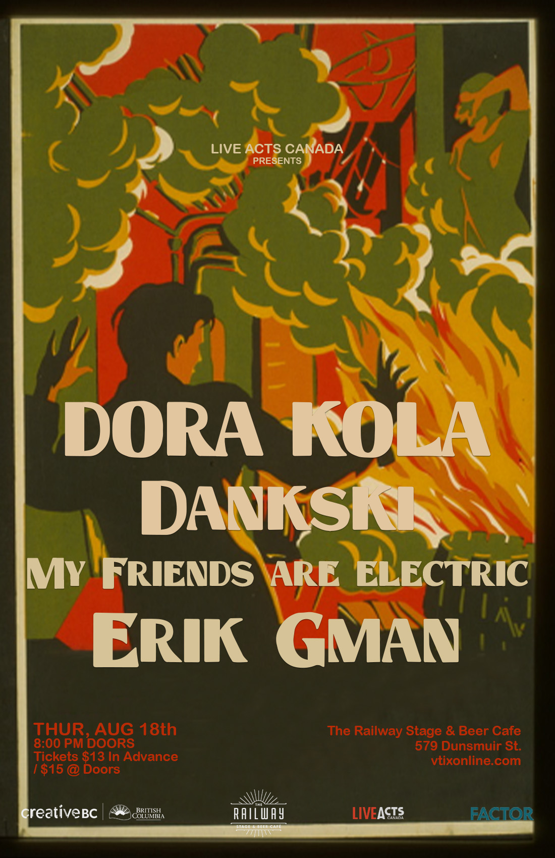 Dora Kola With Special Guests, Dankski, My Friends are electric, and Erik Gman