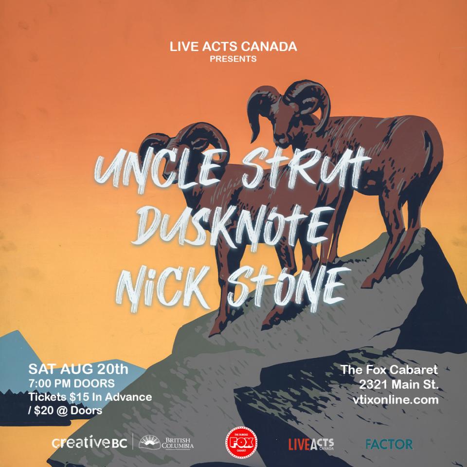 Uncle Strut with Special Guests Dusknote and Nick Stone