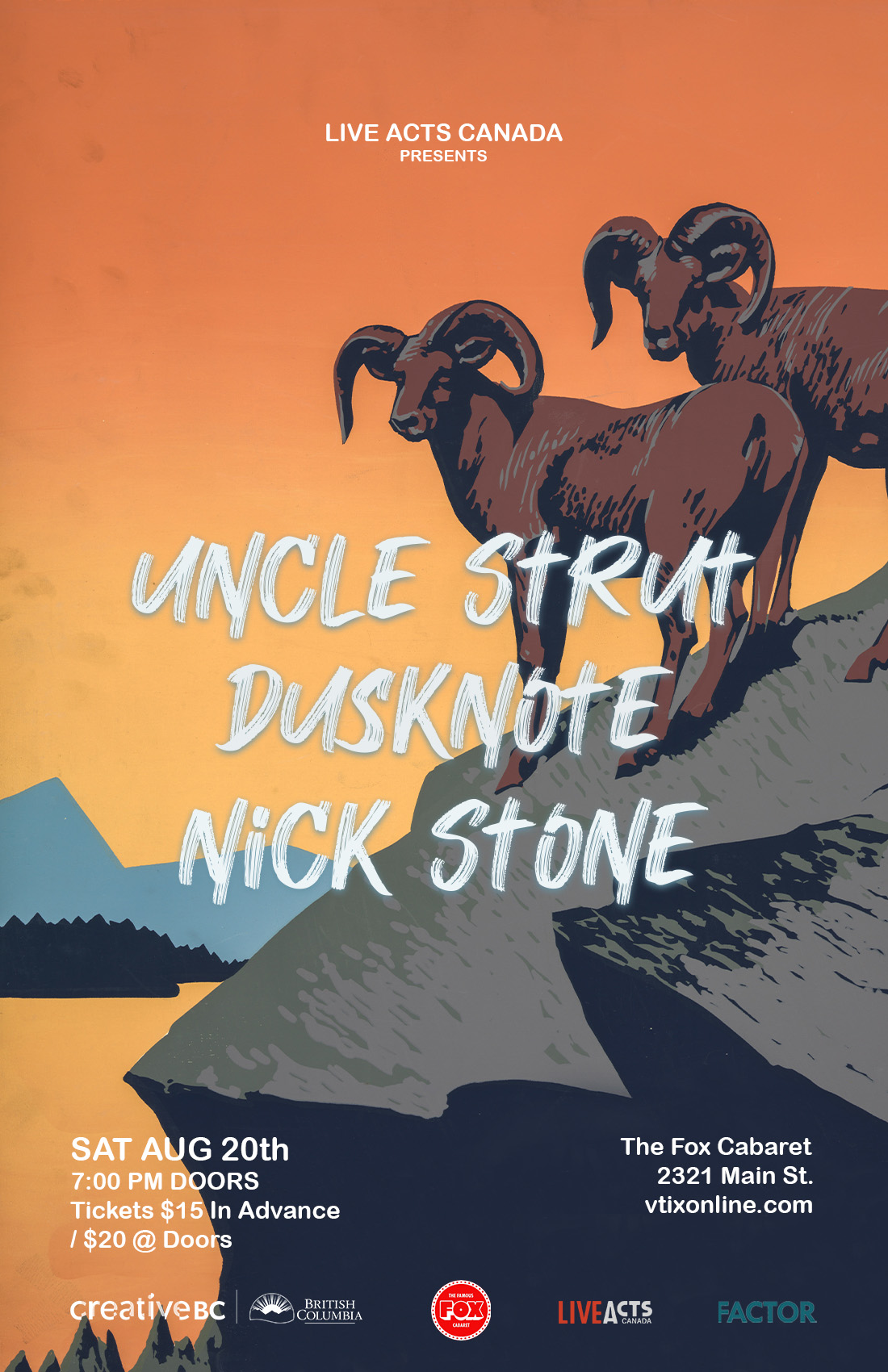 Uncle Strut with Special Guests Dusknote and Nick Stone