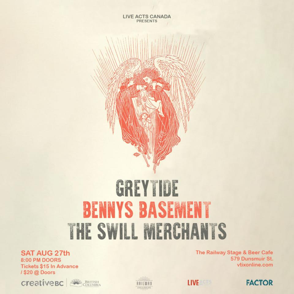 Greytide With Special Guests, Benny's Basement, and The Swill Merchants