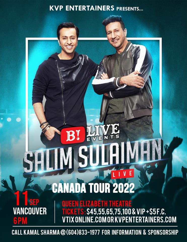 SALIM SULAIMAN LIVE IN VANCOUVER