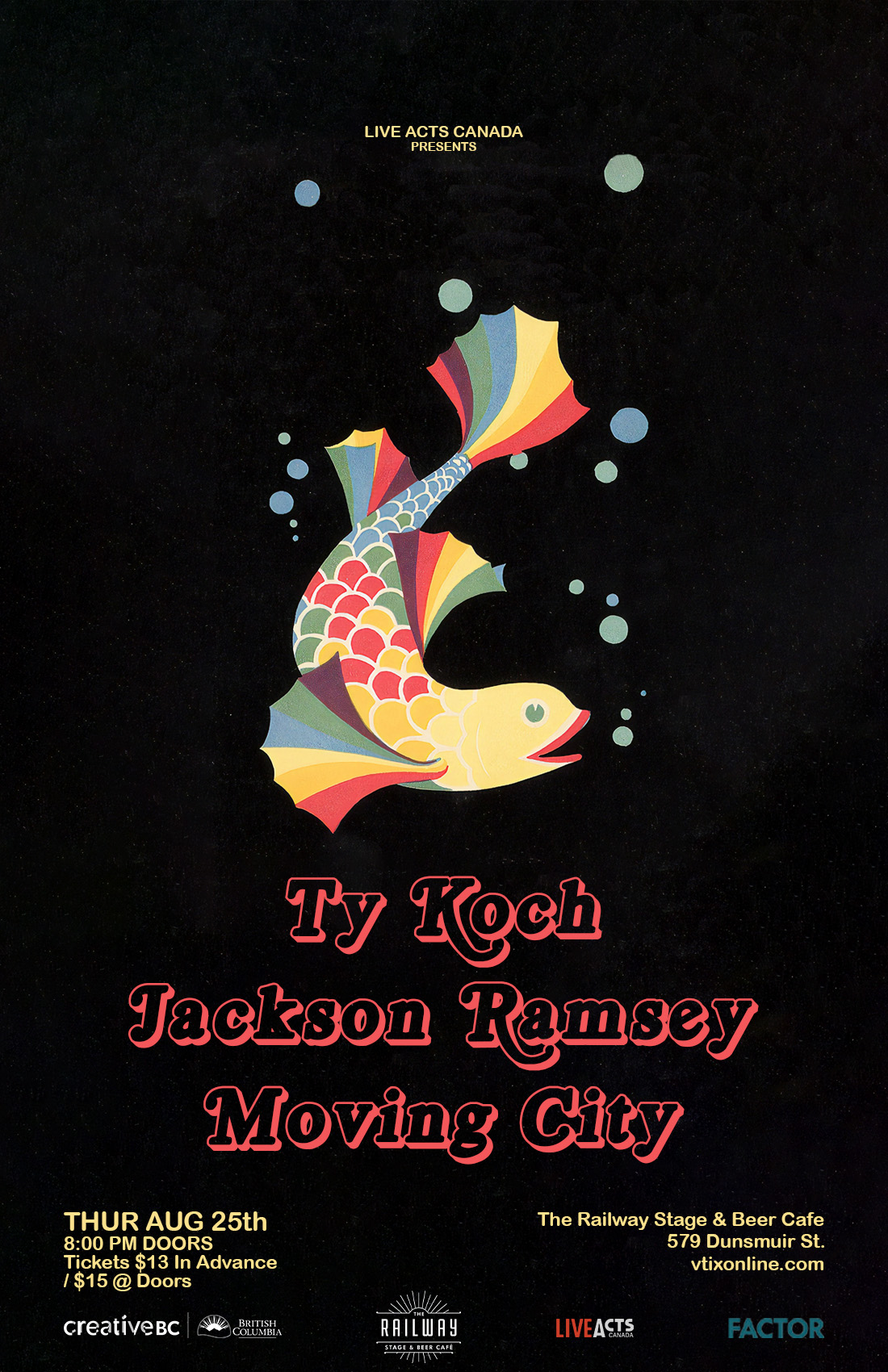 Ty Koch With Special Guests, Jackson Ramsey, and Moving City