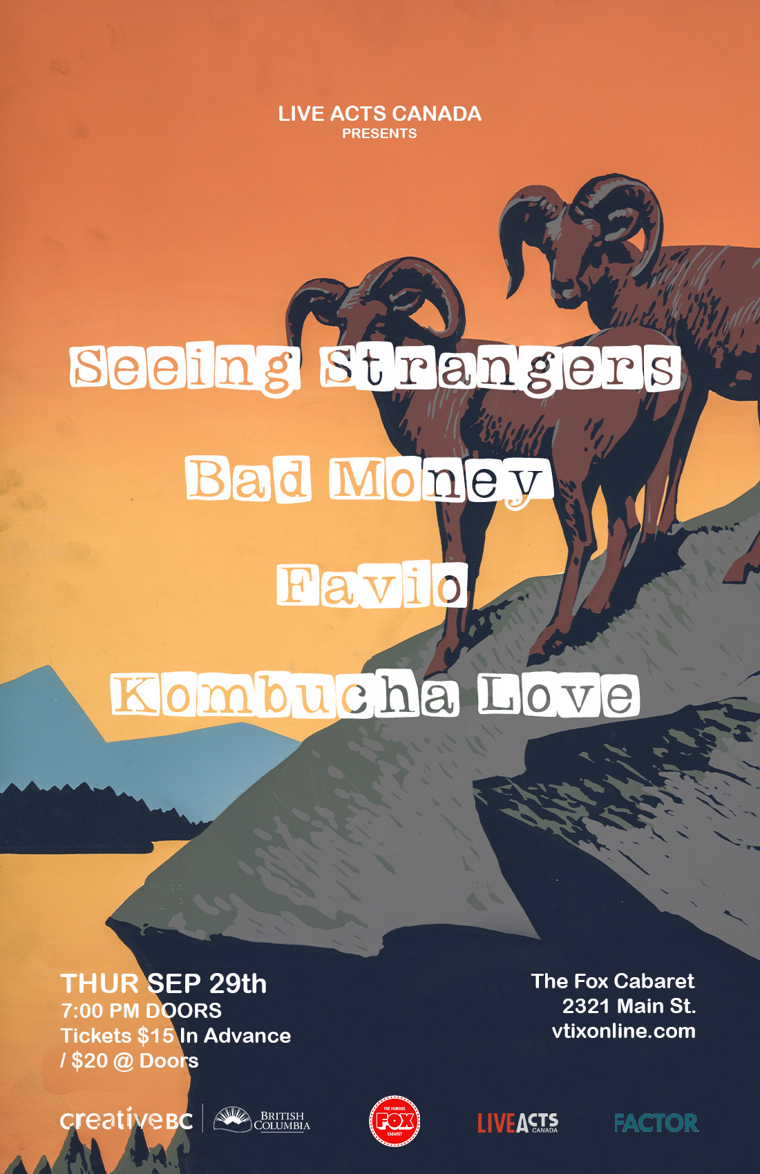 Seeing Strangers with Special Guests Bad Money, Favio, and Kombucha Love