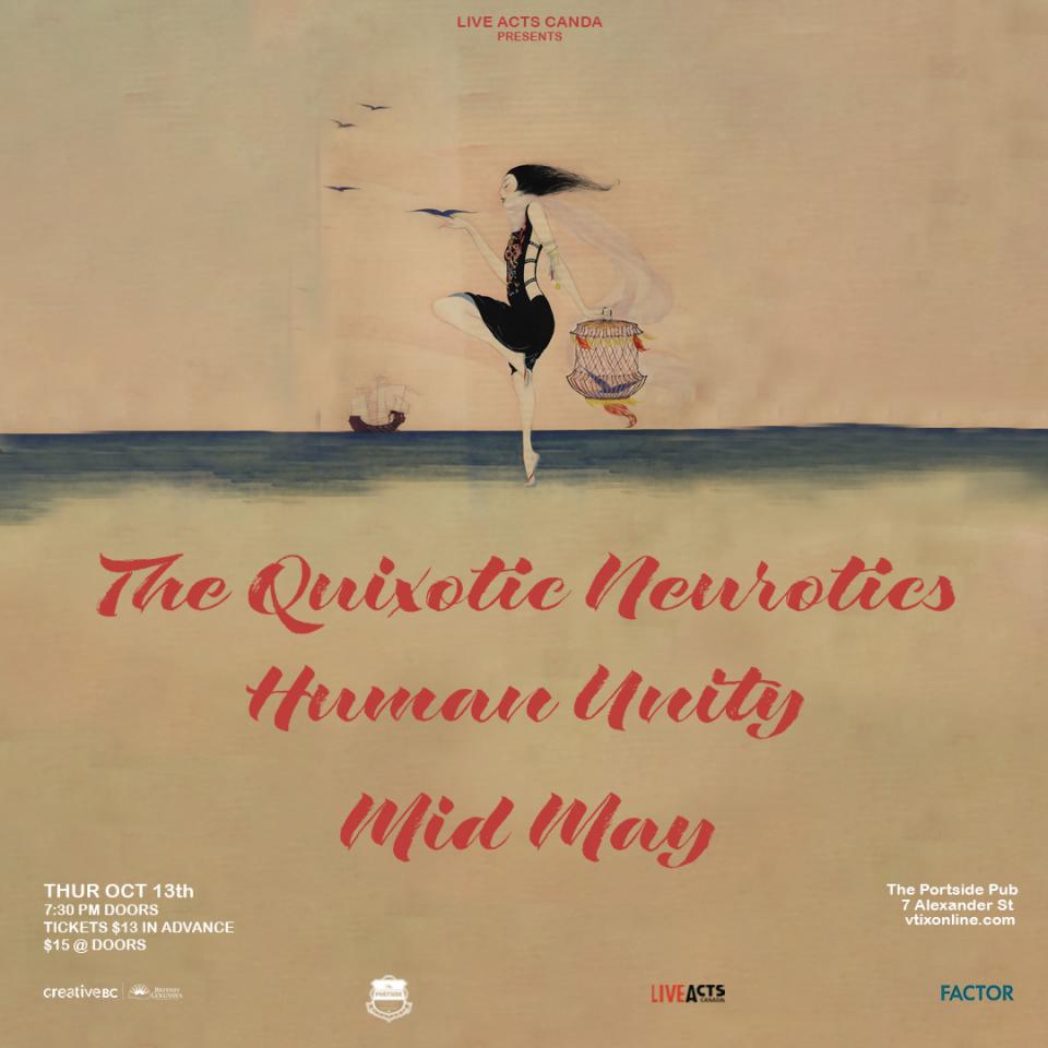 The Quixotic Neurotics with Special Guests Human Unity and Troy Webster