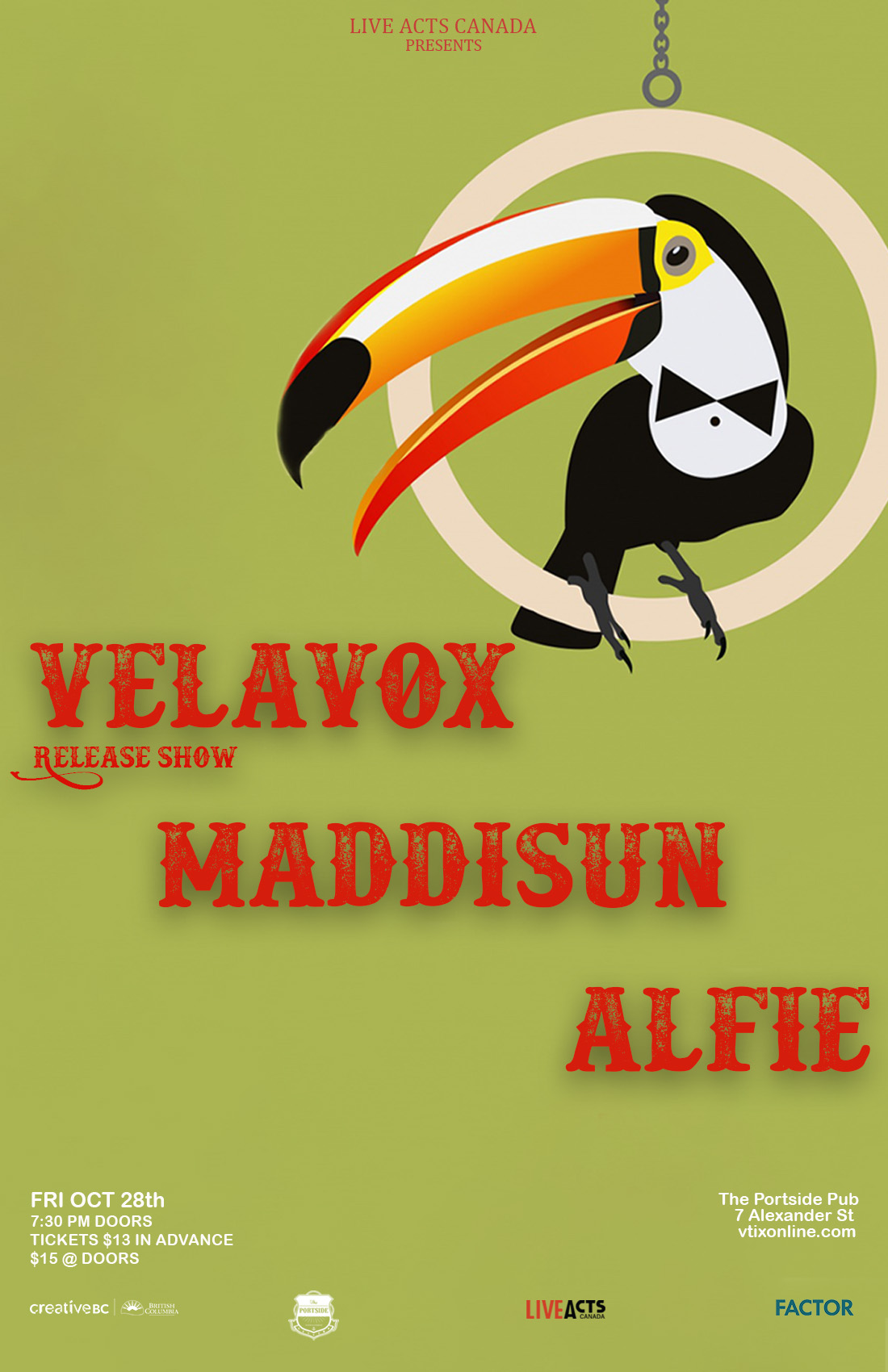 Velavox (release show) with Special Guests Maddisun and Alfie