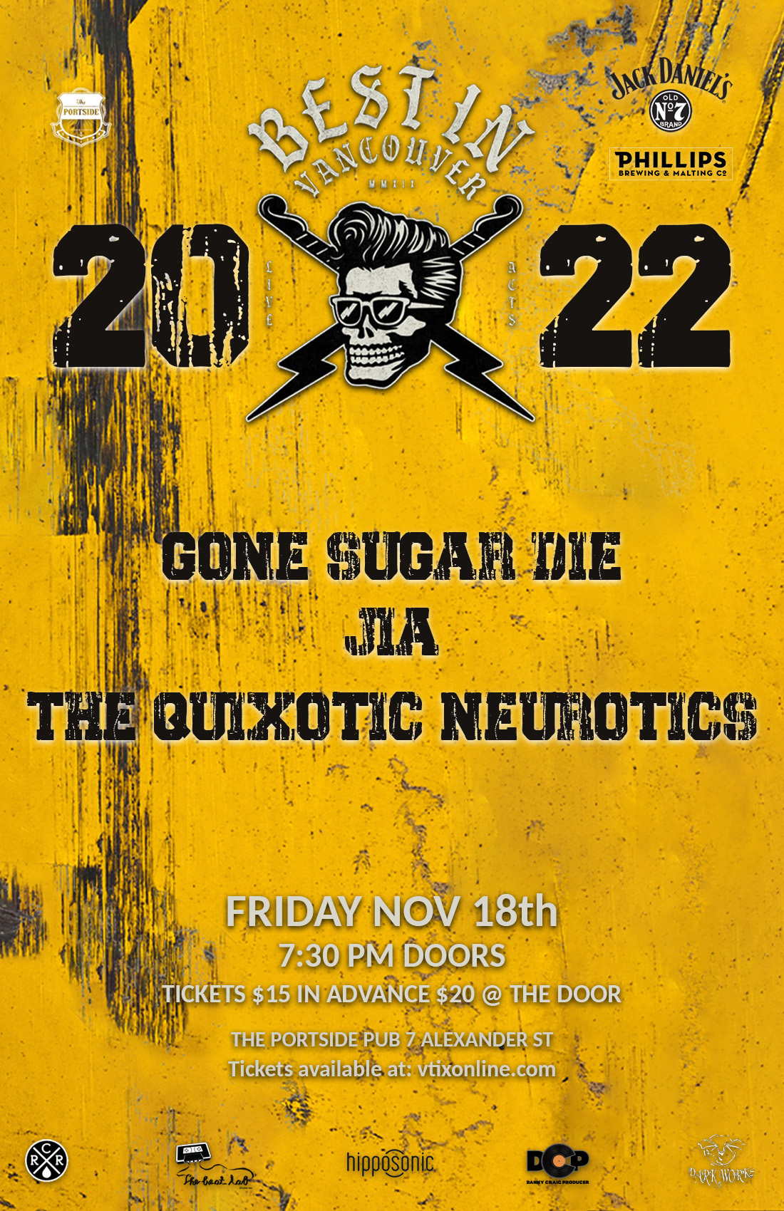 Best in Vancouver 2022, feat - Gone Sugar Die, JIA, The Quixotic Neurotics
