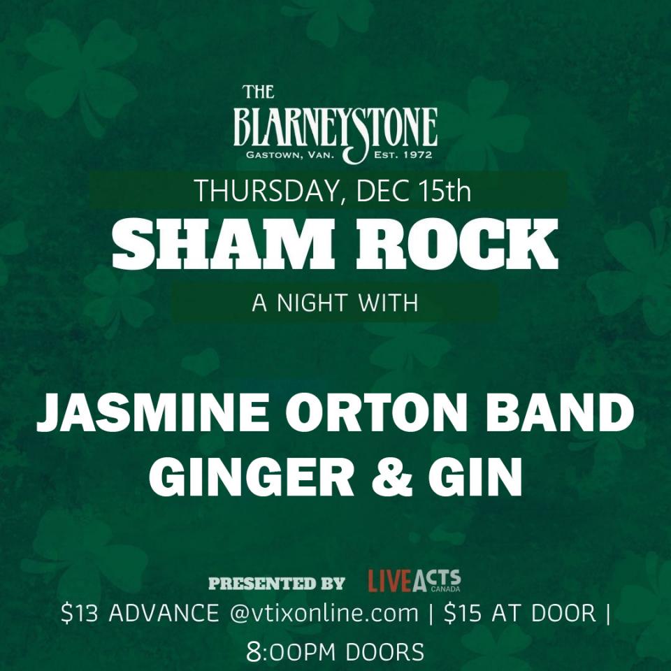 Jasmine Orton Band With Special Guests, Ginger & Gin