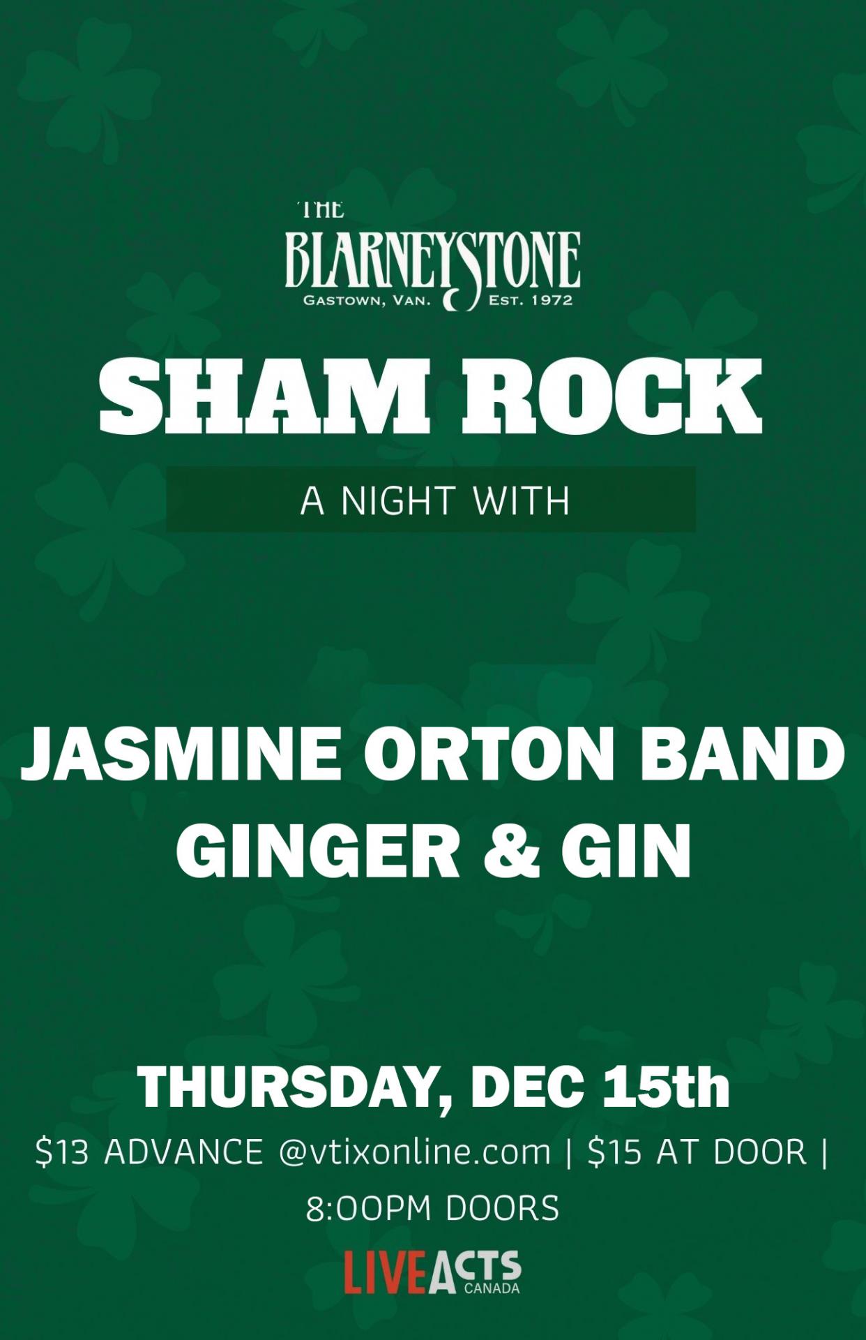 Jasmine Orton Band With Special Guests, Ginger & Gin