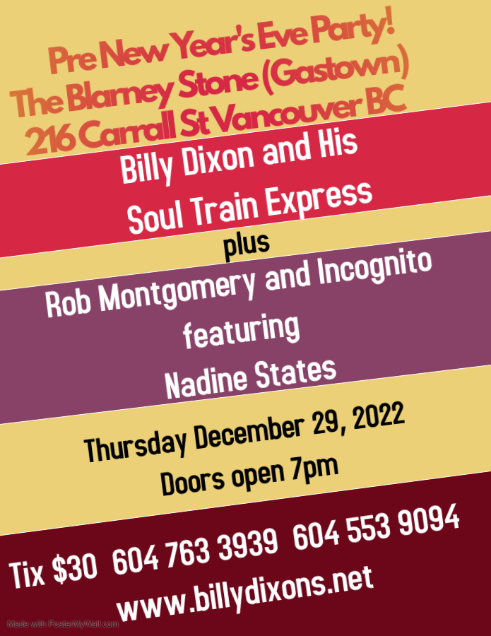 Billy Dixon & His Soul Train Express + Rob Montgomery & Incognito with Nadine States