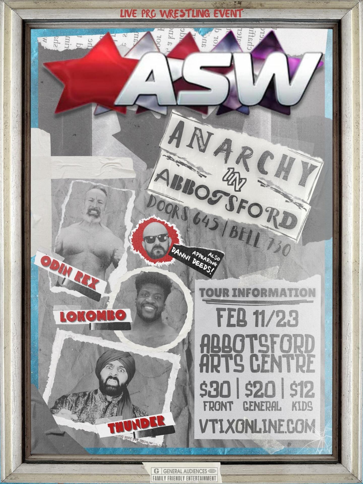 ASW Wrestling presents: ANARCHY in ABBOTSFORD