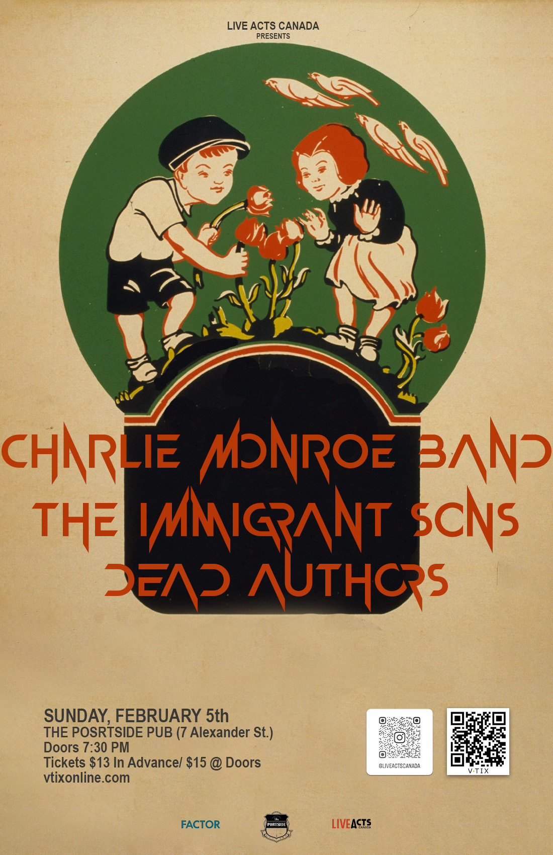Charlie Monroe Band with Special Guests The Immigrant Sons and Dead Authors