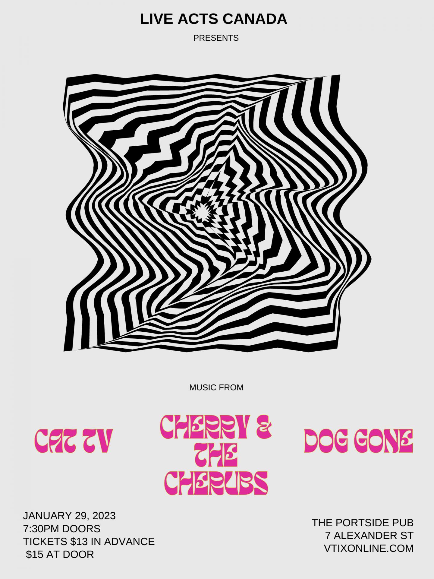 Cat TV with Special Guests Cherry & the Cherubs and Dog Gone