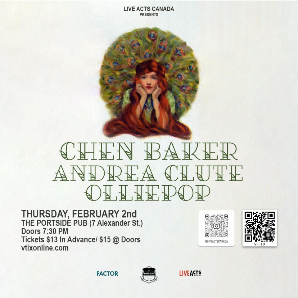 Chen Baker with Special Guests Andrea Clute and Olliepop