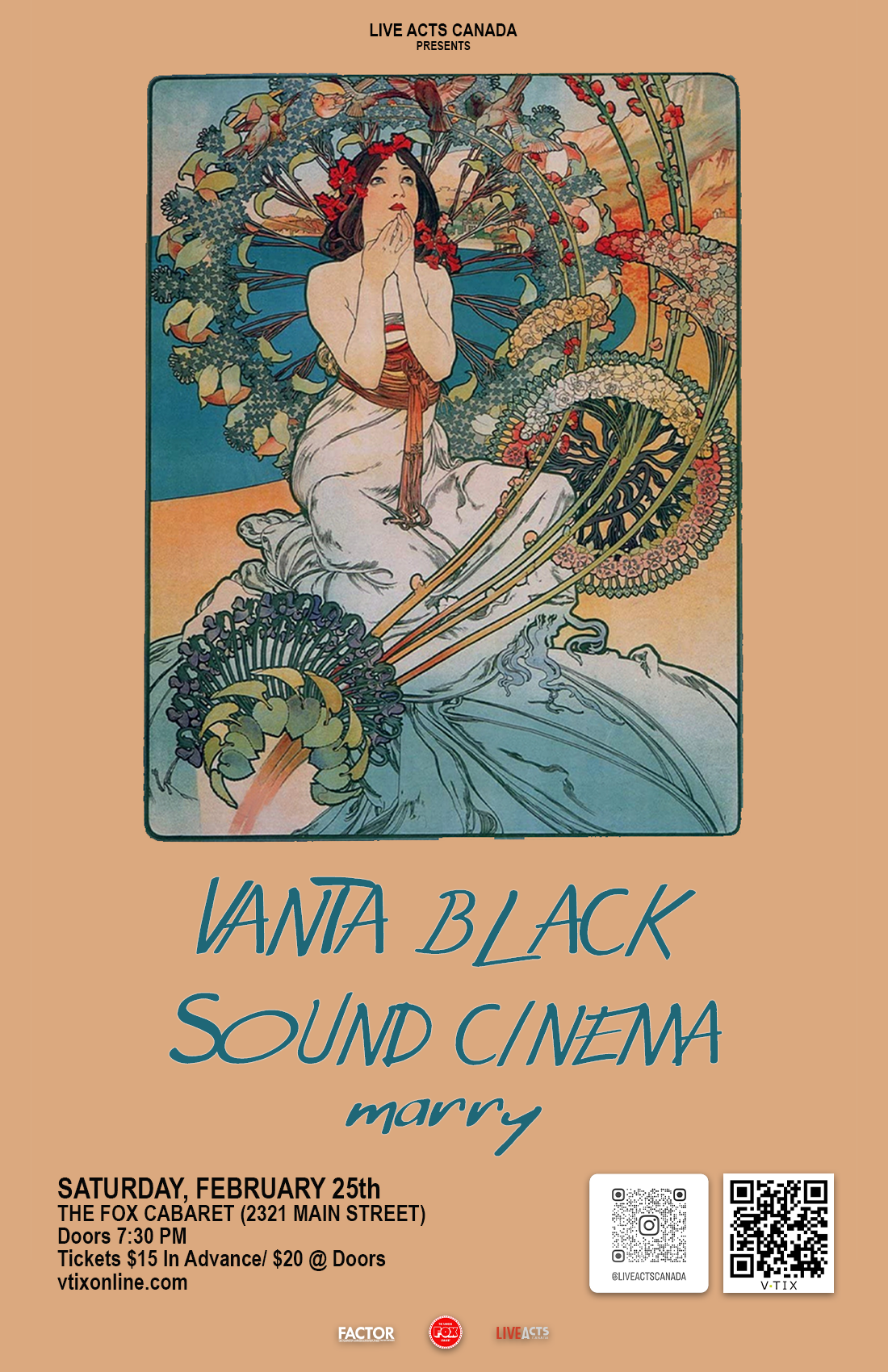 Vantablack with Special Guests, Sound Cinema, and marry