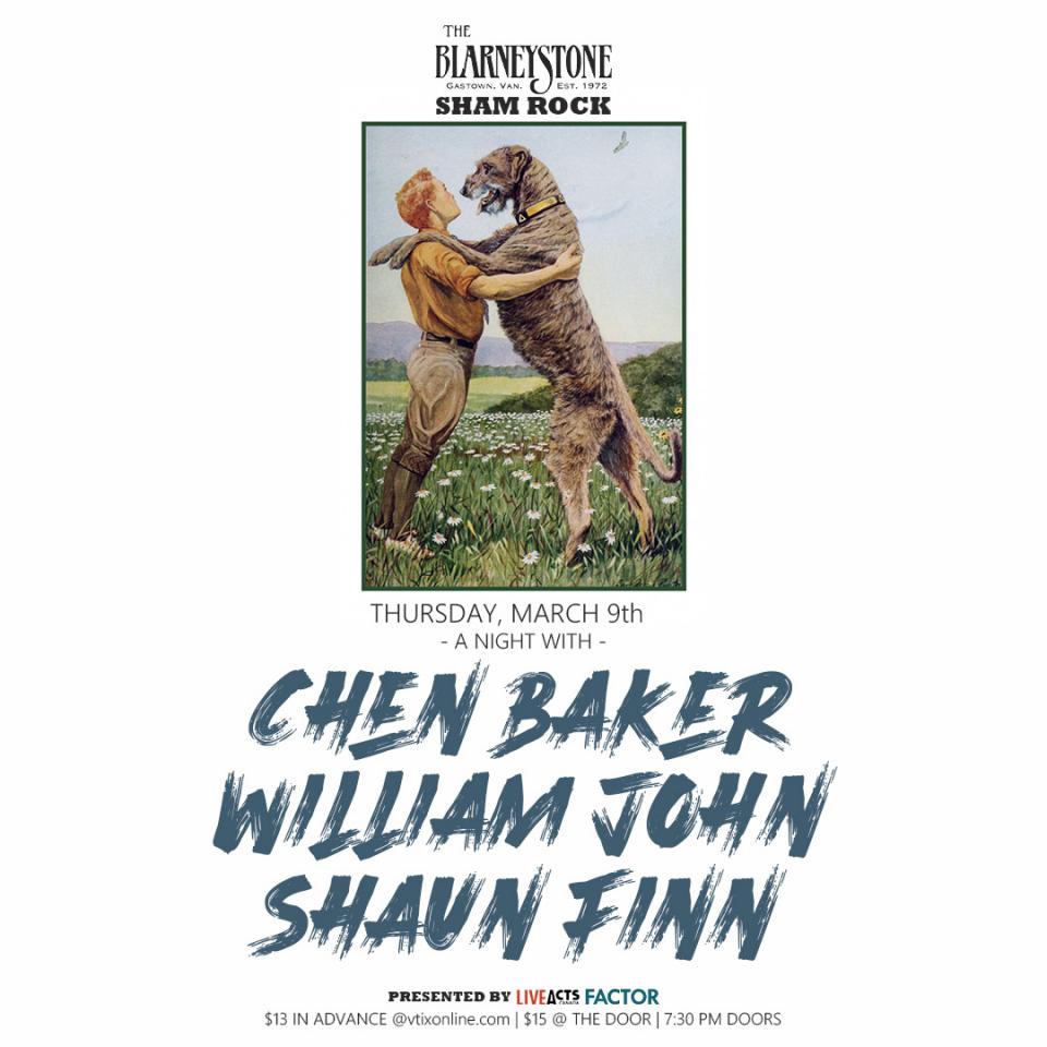 Chen Baker with Special Guests William John and Shaun Finn