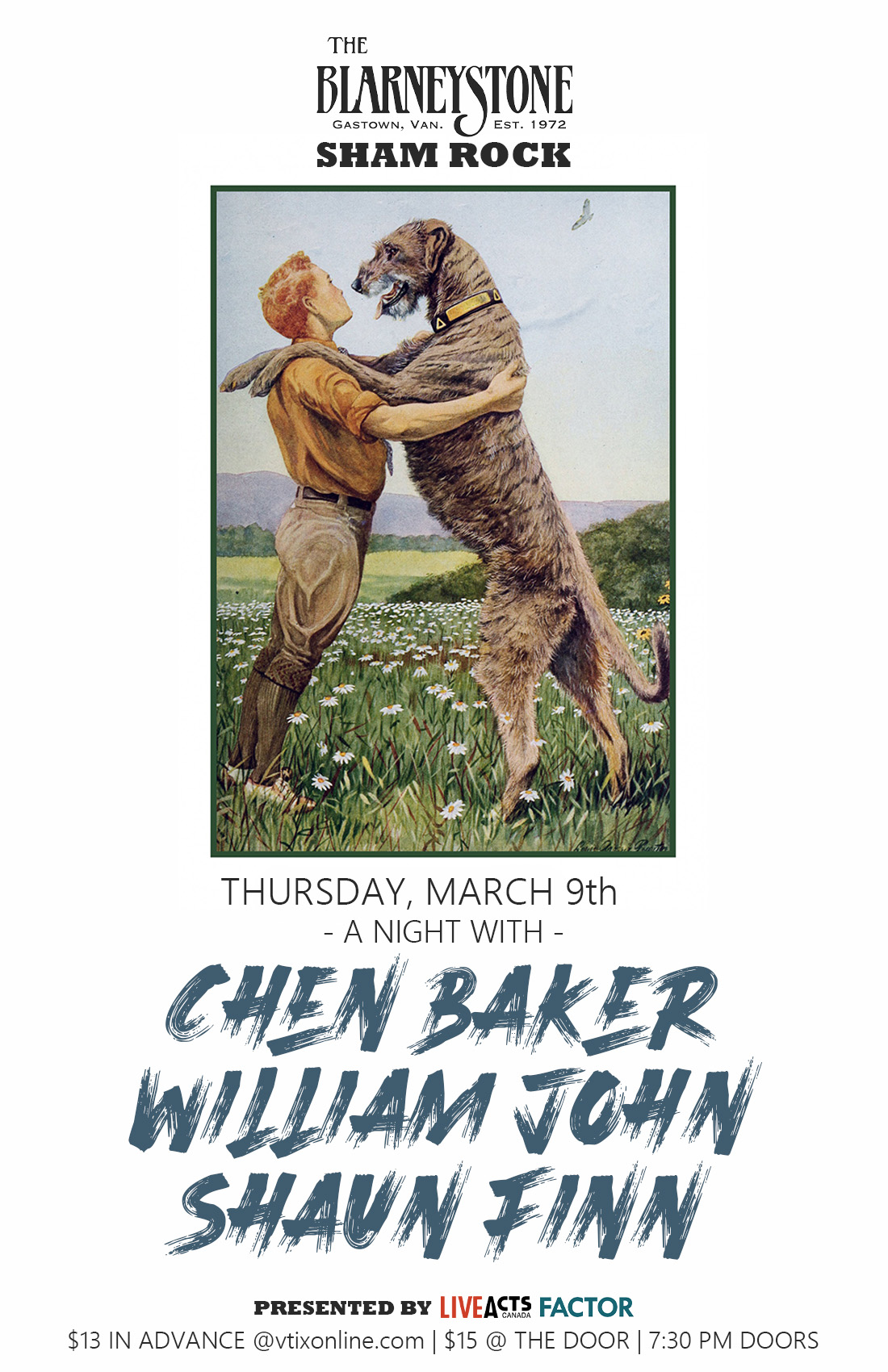 Chen Baker with Special Guests William John and Shaun Finn