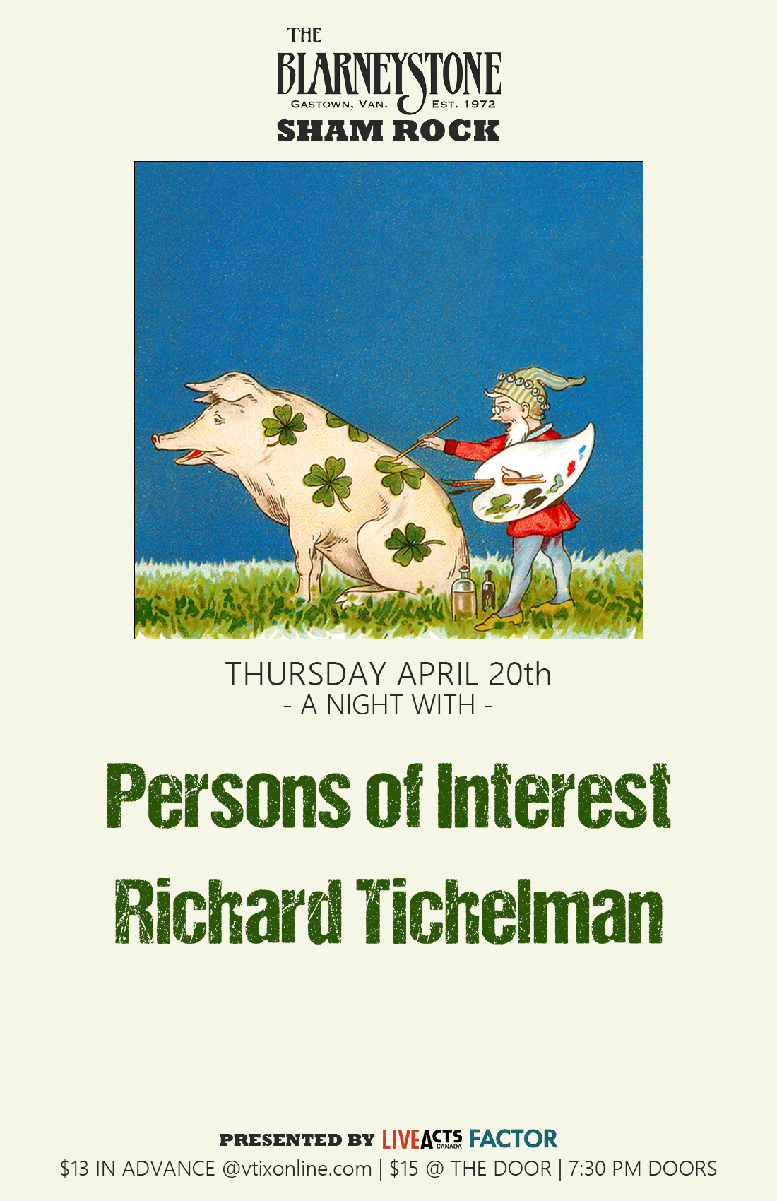 Persons of Interest with Special Guest Richard Tichelman
