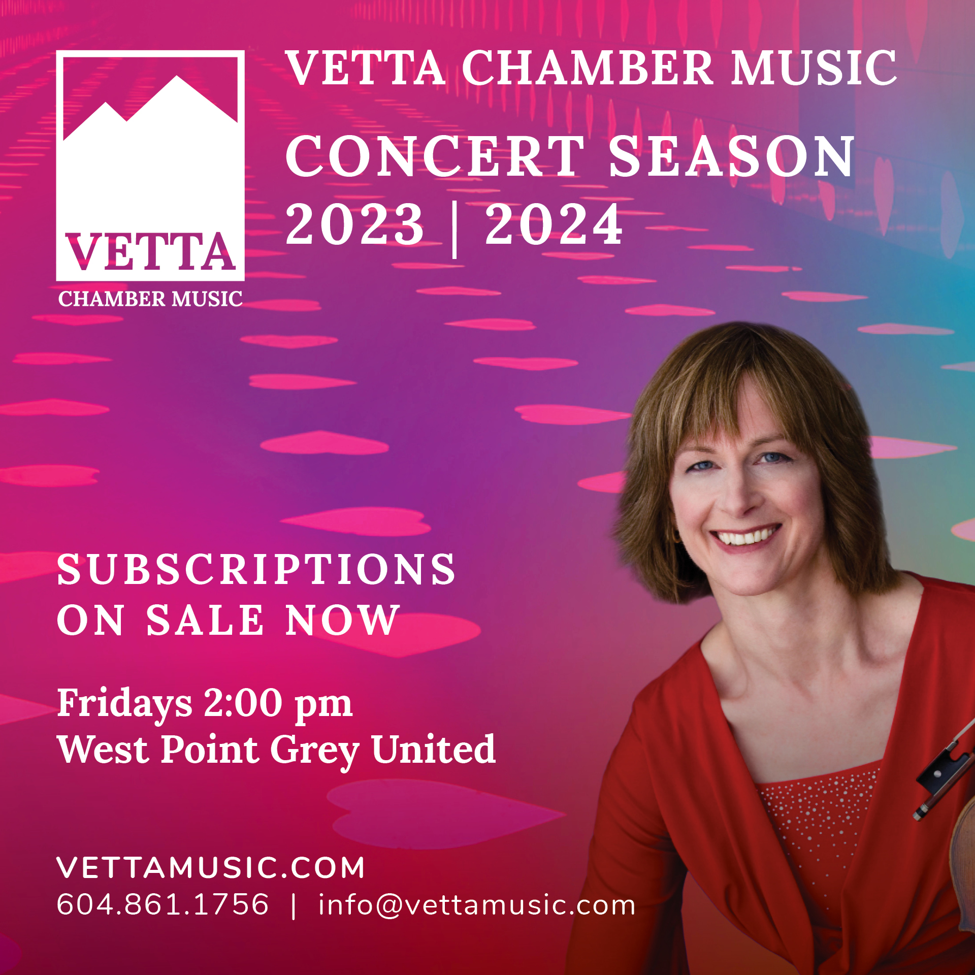 2023-2024 Friday Afternoons Season Subscriptions.....a series of 5 concerts beginning
