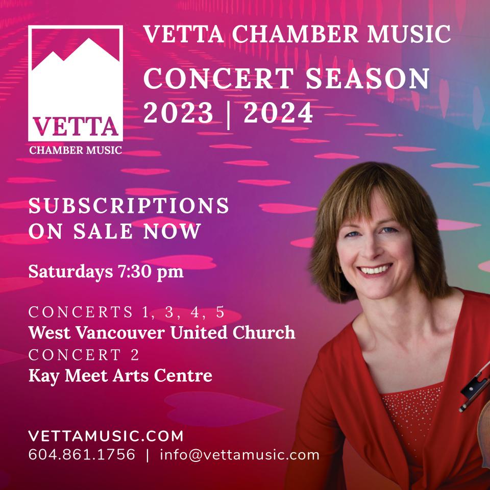 2023-2024 Saturday Evenings Season Subscriptions.....A series of 5 concerts beginning