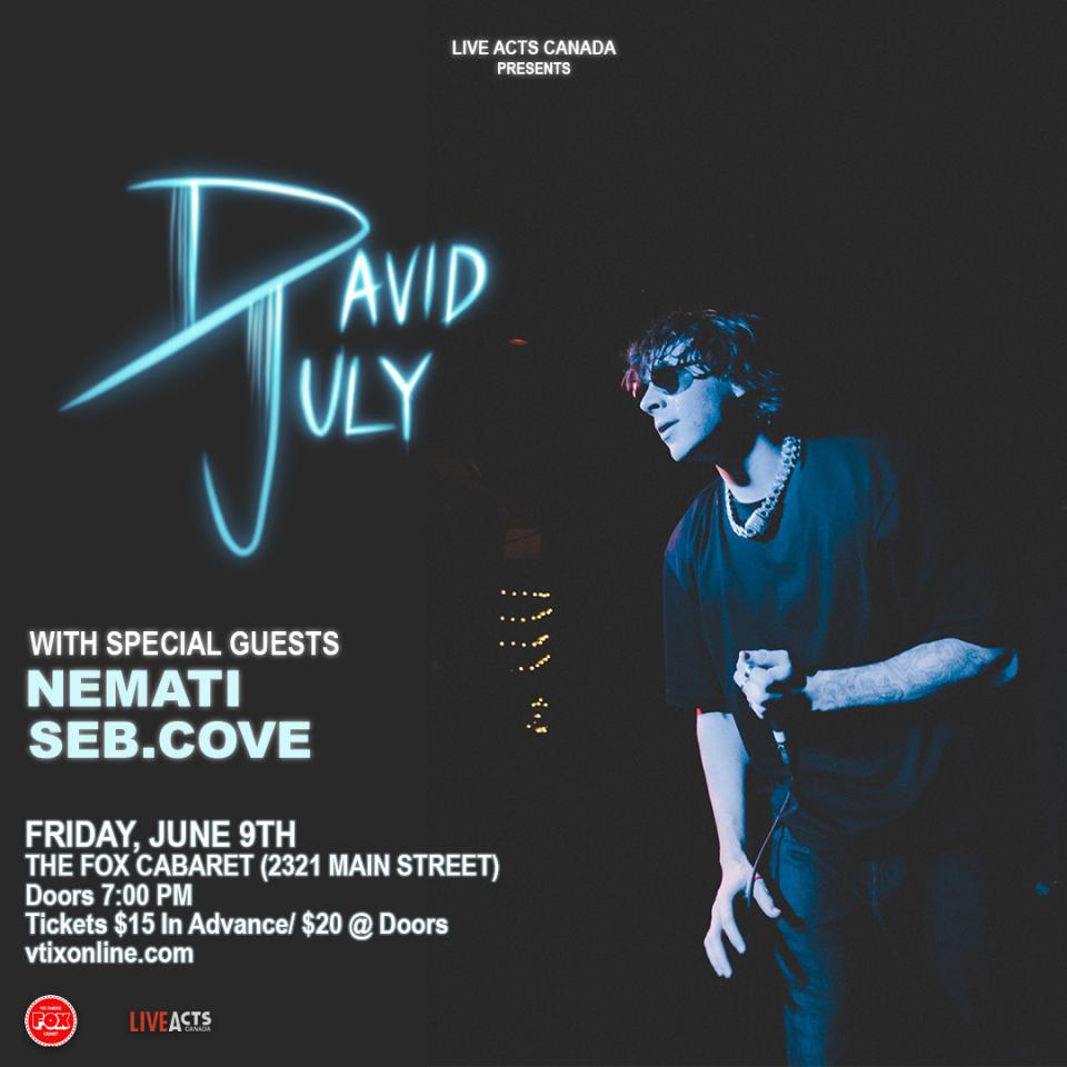 David July with Special Guests Nemati and SEB.COVE
