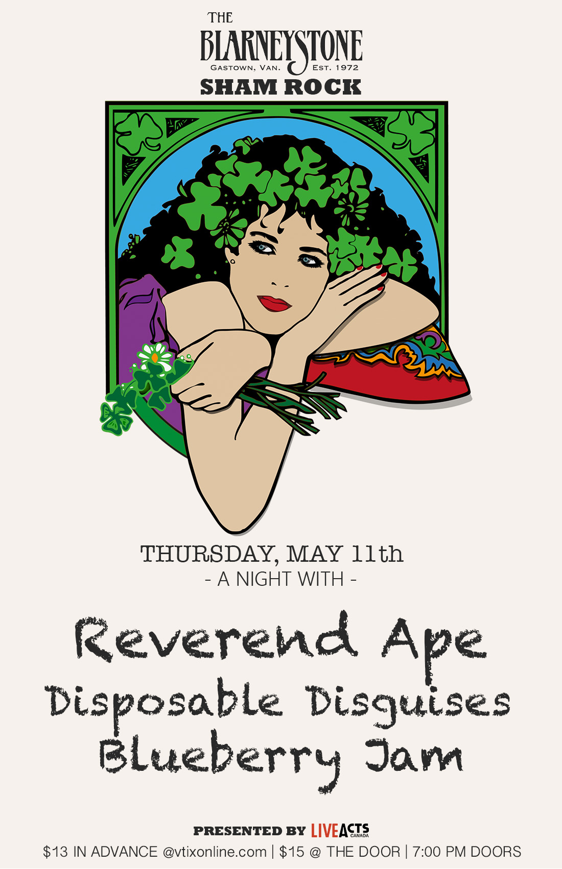 Reverend Ape with Special Guests Blueberry Jam and Disposable Disguises