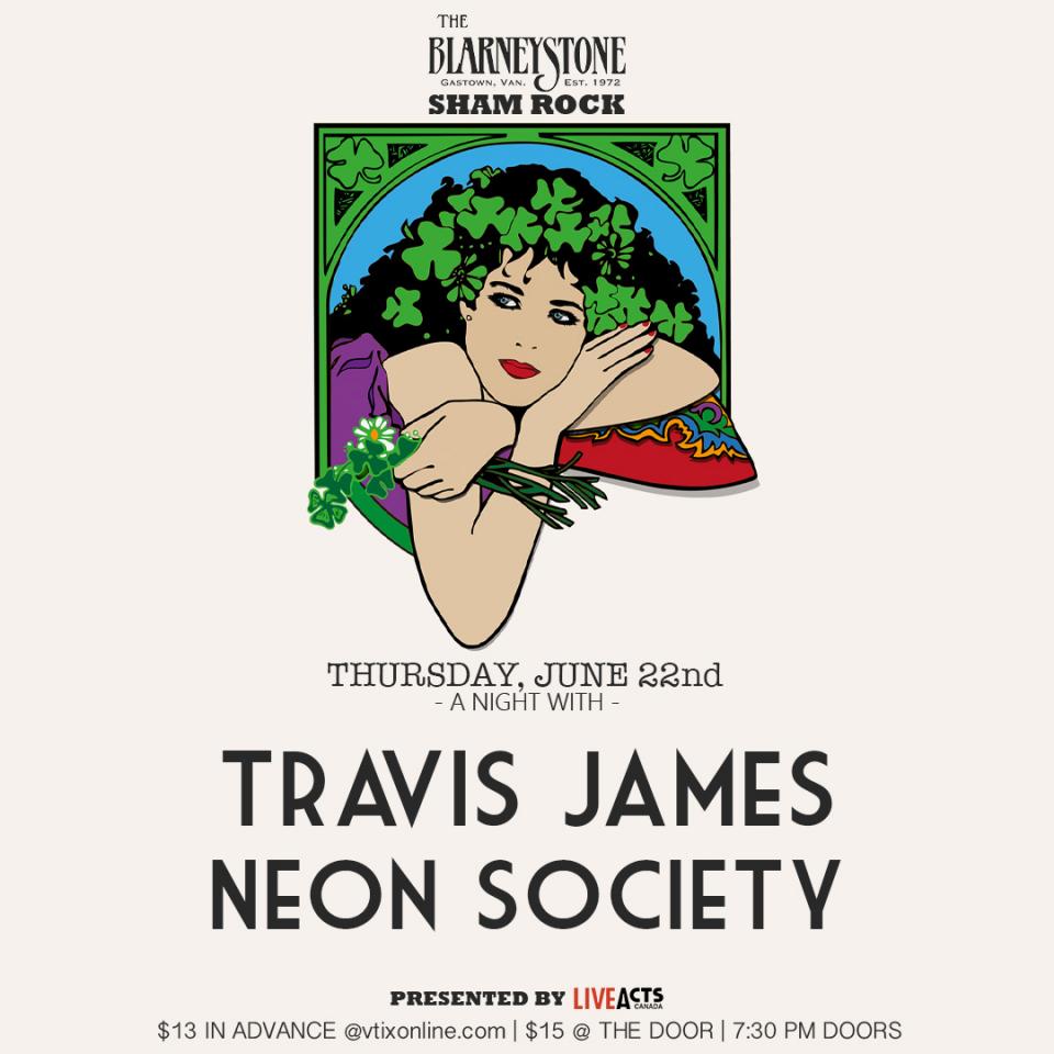 Travis James with Special Guest Neon Society