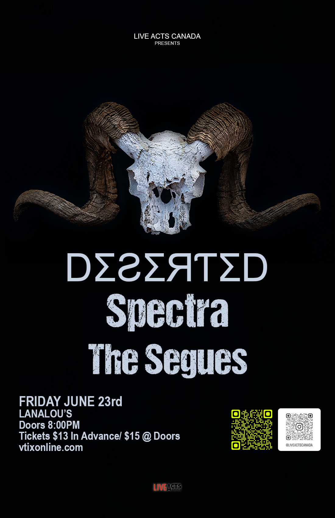 DΣƧΣЯƬΣD with Special Guests Spectra and The Segues